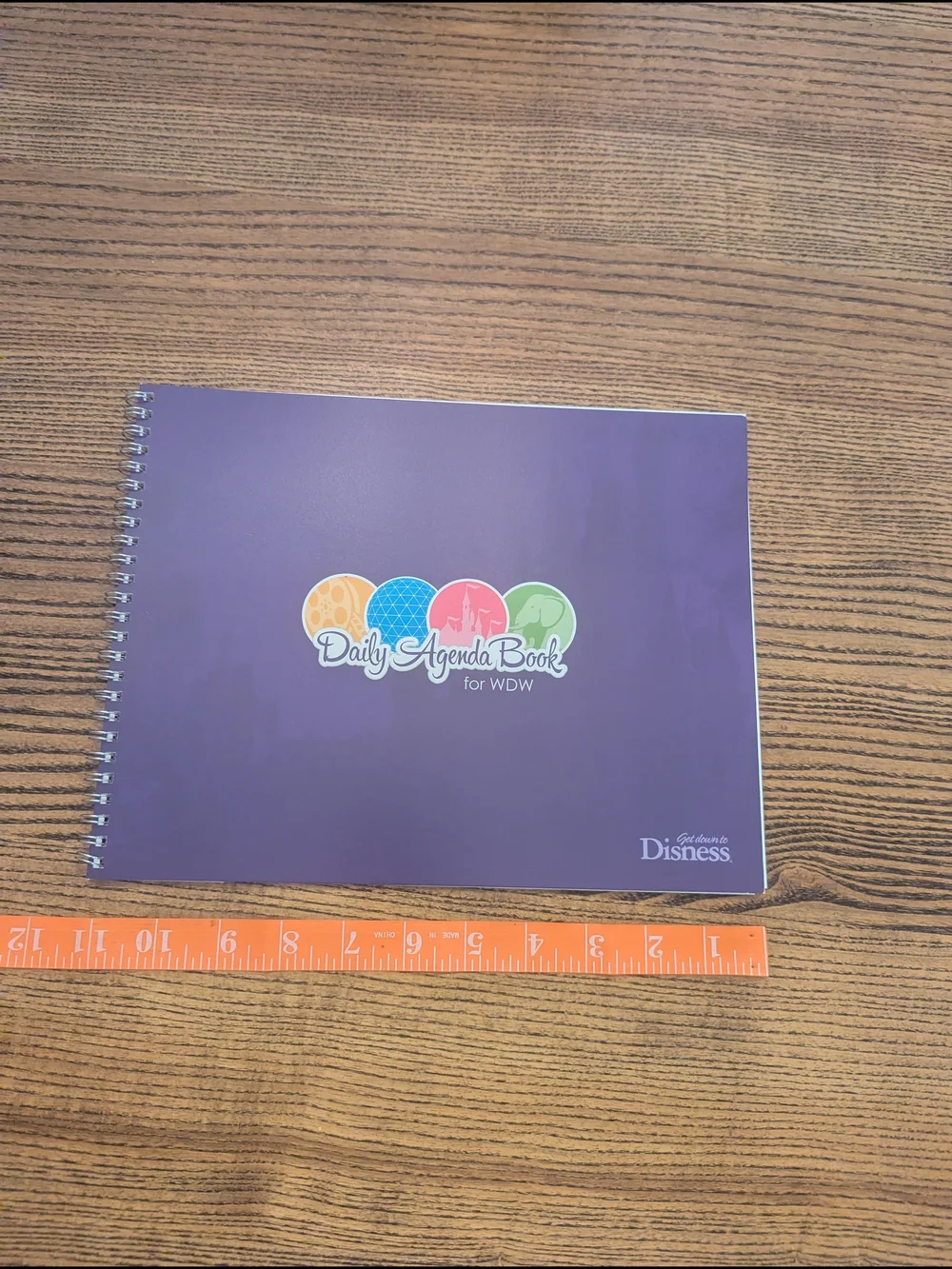 NWOT Disness Daily Agenda Book Disney World Spiral Bound Planner